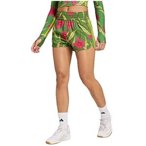 (SOLD) ADIDAS WOMEN SIZE M FARM RIO 5" HIGH RISE ACTIVE SHORT CREW GREEN MAGLIM
